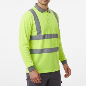Camisa de Trabajo Reflectante para Hombre con Franjas de Alta Visibilidad para Aplicaciones de Seguridad Industrial - Product Image 2