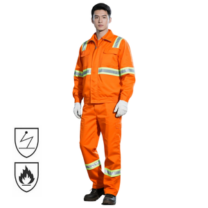 Vêtements de travail antistatiques certifiés CE pour hommes, FR CAT 2, pour techniciens, soudeurs, ingénieurs, équipements de protection individuelle (EPI), sécurité industrielle, mécaniciens, construction - Product Image 4