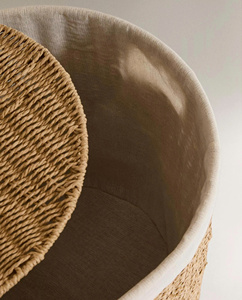 Nueva colección de cestas de almacenamiento de papel con tapa, fabricadas en Vietnam, con precio de mayoreo, OEM, ODM, color y dimensiones personalizables. - Product Image 3