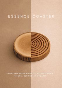 Unique Modern <b>Wooden</b> Coaster Set Round Non-Slip <b>Mats</b> & Pads for <b>Table</b> Decoration 10 mm Thickness Material Coaster - Product Image 4