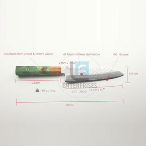 มีดเชฟสแตนเลสและไม้ ดีไซน์ปรับแต่งได้ ทนทานและเป็นมิตรกับสิ่งแวดล้อม - Product Image 3