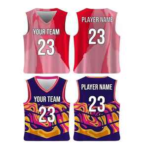 Dernier design, tissu à séchage rapide, vente en gros, impression numérique personnalisée, uniforme de basket-ball de haute qualité, vêtements de sport - Product Image 2