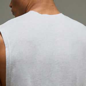 Unisex Oversized Customized Design <b>Men</b> Cut Out Sleeveless Tank Top Summer Wholesale Factory Price Low MOQ High Collar <b>Stringer</b> - Product Image 4
