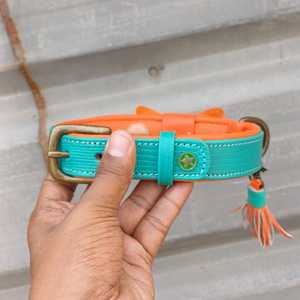 Honeypet Custom Luxury Adjustable <b>Dog</b> Collar Leash Set Pure Colorful Soft <b>Button</b> Closure Multifunctional Features - Product Image 3