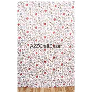 Colcha Kantha india hecha a mano, 100% algodón orgánico, reversible, vintage, ecológica, para todas las estaciones, bordada, tamaño doble, para el hogar - Product Image 1