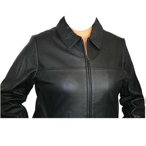 Veste en cuir pour femme, vente en gros, pour usage décontracté, qualité supérieure, fermeture éclair sur le devant, vestes en cuir véritable pour femmes - Product Image 3
