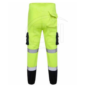 Safety Jogger Pant ANSI Class 2 Waterproof <b>LED</b> Flash Reinforced Knee Panels Customized Logo for Active Job Site Use - Product Image 4