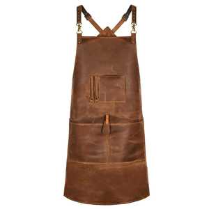 Delantal de Cuero Ajustable para Soldador, Chef, Barista, Cocina, Ropa de Trabajo Resistente, Venta al Por Mayor LPN-0322 - Product Image 1
