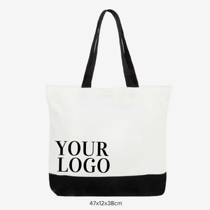 Sac fourre-tout en toile de coton sans plastique avec logo et taille personnalisés, idéal pour le shopping et les voyages - Product Image 3