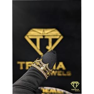 Bague en diamant Moissanite VVS pour homme, argent sterling 925, bijoux Hip Hop, testée au testeur de diamants par Trisha Jewels - Product Image 6