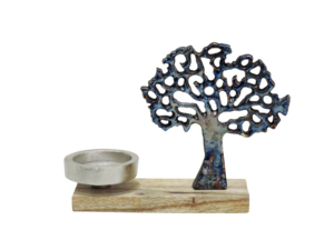 Figurine de lapin en aluminium nickelé durable Artesign avec base en bois découpée en forme de Père Noël, décoration 2x1 pouce - Product Image 4
