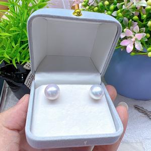 Wholesale 11-13mm Large Particle Freshwater <b>Edison</b> Pearl Earrings Strong Round Shape with Slight Cold <b>Light</b> Flaws - Product Image 2