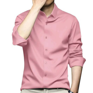Wrinkle Free Breathable Spring Men's Stretch Button <b>Down</b> Collar Long Sleeve Business Shirt OEM - Product Image 2