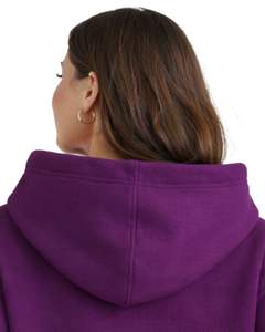 Sudadera con capucha de forro polar personalizada, color ciruela, con cremallera de cuarto, bolsillo canguro, dobladillo con cordón ajustable, estilo casual urbano, cálida, para mujer - Product Image 5