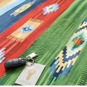 Top Quality Geometric Pattern Rectangle Area <b>Rug</b> Wool Acrylic Flat Weave Bohemian Style Rubber Backing Living Room Use - Product Image 6