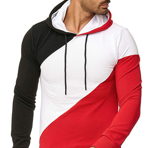 Pull en coton tricoté sur mesure pour homme, style manteau, patchwork délavé contrastant noir et blanc, collection hiver, vente en gros, direct usine - Product Image 6