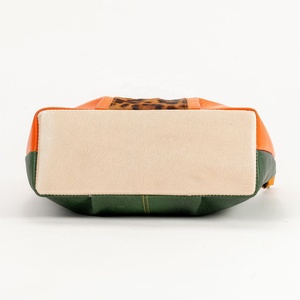 New Arrival Women's <b>Unique</b> Animal Print Stylish Multi-Color Recycled Leather Handbag Zip Genuine Leather Western Style Shoulder - Product Image 5