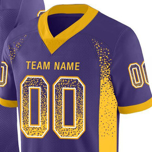 Maillot de football américain personnalisé par sublimation 100 % polyester, uniforme d'équipe décontracté sur mesure, vêtements imprimés pour joueurs professionnels - Product Image 4