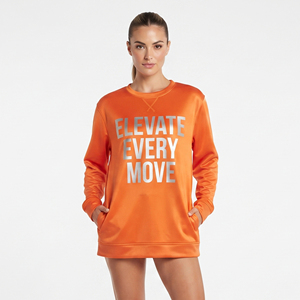 Oversized 100% Polyester Fleece Printed Sweatshirt Women Crew Neck Printed <b>Sweat</b> Shirts Ladies Loose Fit Printed Long Sweatshirt - Product Image 4