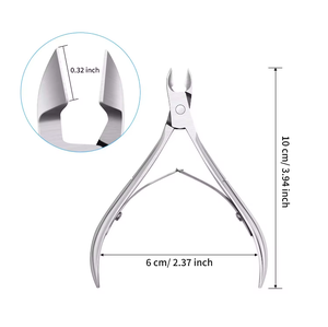 OEM Service Customizable Stainless Steel Professional <b>Cuticle</b> Nippers for Finger Use with Wide Jaw Opening and Curved Blade - Product Image 6
