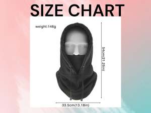 Cagoule polaire thermique unisexe coupe-vent imperméable respirante avec cordon de serrage réglable pour le ski - Product Image 5