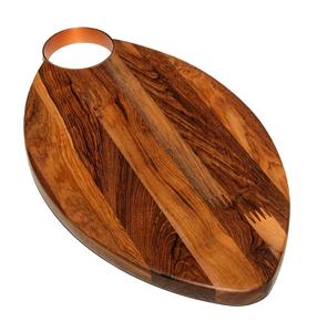 Tabla de cortar redonda de madera de primera calidad para cortar queso, carne, frutas, picar y preparar charcutería, accesorios de cocina. - Product Image 4