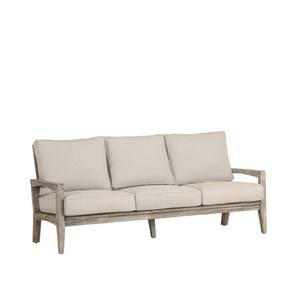 Canapé en bois Hutan de style français, rembourré en tissu, pour salon, avec cadre blanc, idéal pour l'extérieur - Product Image 1