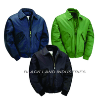 Blouson Bomber Vintage Unisexe en Nylon Personnalisable avec Logo Brodé Grande Taille en Cuir de Vachette Col Rond Pilote MA1 4 Saisons