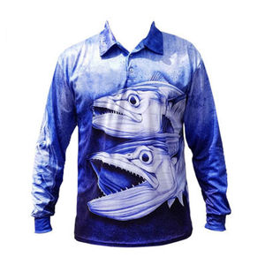 2027 OEM ODM UPF 50 polyester fishing shirt Custom printed long sleeve shirt Men's quick dry outdoor wear UPF 50 fishing pullove - Product Image 1