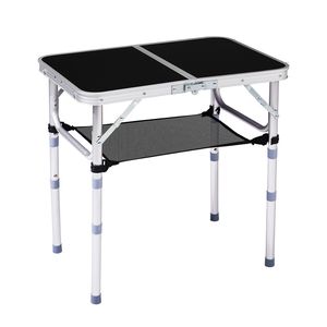 Tavolo da Picnic Pieghevole in Alluminio da 60 cm, 3 Altezze Regolabili, Leggero e Portatile - Product Image 3