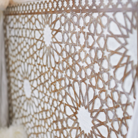 Tête de lit en bois d'ingénierie éclairée, design floral moderne, finition blanche style côtier, taille King Size, Smart Art Wood Carving