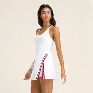 Tennis <b>Skirt</b> Casual Multicolor Print Quick Dry Anti-Bacterial Women's <b>Elastic</b> Waist Knee-Length Jogging Athletic <b>Skirt</b> - Product Image 1