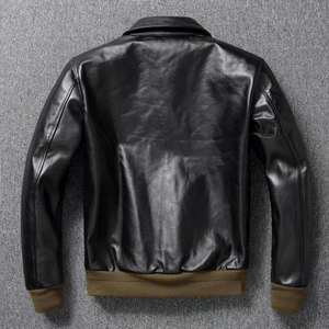 Chaqueta de Cuero para Motocicleta de Alta Calidad para Hombre, Cuello Alto, Estilo Urbano, Moda de Invierno para Exteriores, Talla Grande, Chaqueta de Cuero Vacuno - Product Image 2
