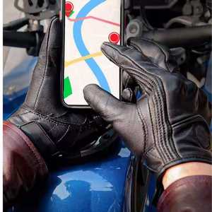 Gants de cyclisme et de moto en cuir rembourrés, coupe-vent, légers, respirants, protection maximale, équipement de sport de plein air - Product Image 4