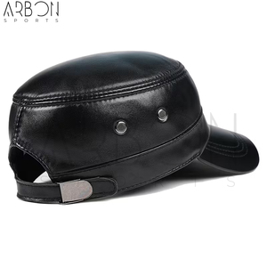 Nouveauté, casquettes en cuir de haute qualité, OEM ODM, cuir véritable, tendance, avec logo personnalisé, imperméables, prix de gros - Product Image 5