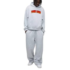 Pull-over à logo personnalisé pantalon de survêtement unisexe vierge et ensemble de survêtements à capuche jogging uni survêtements en éponge française pour hommes - Product Image 1