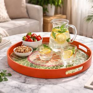 Bandeja de Servir con Incrustaciones de Madreperla, Acabado Lacado, Ecológica, Impermeable, Plegable, Color Personalizado, Bandeja para Café, Apta para Alimentos, Vietnam - Product Image 5