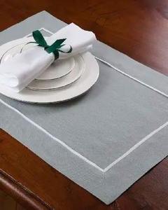 Lot de sets de table carrés modernes en coton et lin, faits main, personnalisables, écologiques, résistants à la chaleur, pour cuisine - Product Image 1