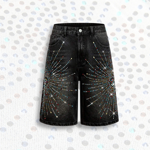 Shorts de course vintage pour hommes en polyester/coton, coupe 3/4, à carreaux, imperméables, avec cordon de serrage et poches, grandes tailles - Product Image 5