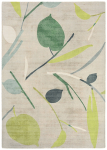 Tapis de luxe moderne à motifs botaniques, tissé à la main en laine, inspiré de la nature, pour la décoration du salon et de la chambre. - Product Image 2
