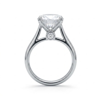 Bague en diamant platine certifiée IGI, design classique de luxe, bijoux élégants pour mariage, fête et événements spéciaux