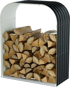 Supports à bois de chauffage intérieurs/extérieurs robustes en acier galvanisé ondulé Support à bûches de stockage de bois de chauffage en acier Jardinière pour feu de camp - Product Image 4