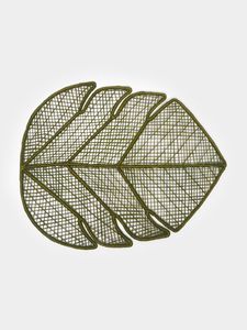 Premium Quality <b>Woven</b> Palm Leaf Placemat Vibrant Green Design Sustainable Eco Friendly Dining Charger <b>Mat</b> For Luxury Banquets - Product Image 4