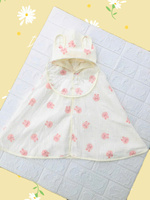 Couverture à capuche pour bébé en mousseline tissée à motifs floraux, faite à la main, écologique, très vendue, mignonne, respirante, absorbante, en coton doux
