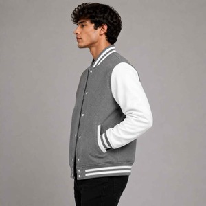 High Quality Men's Letterman Varsity <b>Jacket</b> Wool Body Genuine Wool Sleeves Winter Wear <b>Smart</b> Stylish <b>Jacket</b> OEM - Product Image 5