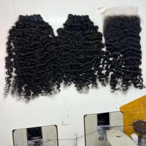 Precio al por mayor: Paquetes de cabello virgen birmano rizado de un solo donante, súper doblemente estirado, de primera calidad, 100% humano natural vietnamita - Product Image 2