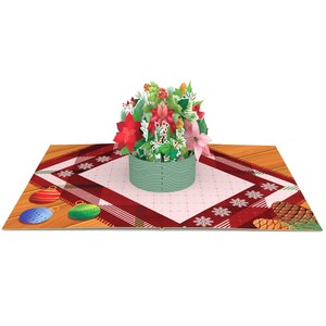 Wholesale 3D Pop Up Card Red Poinsettias Christmas, Vietnam Manufacturer 3D Handmade Greeting Card Paper <b>Gift</b> Souvenir For Noel - Product Image 4