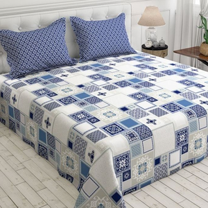 Juego de Sábanas de Algodón Estampado Personalizado de 200 Hilos, Sábana Plana con Fundas de Almohada, Juego de Ropa de Cama de Verano, Estilo Liso, Venta al Por Mayor - Product Image 4