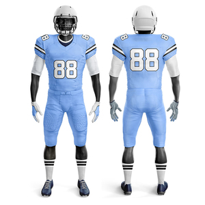Uniforme de Fútbol Americano de Primera Calidad Antiarrugas, Diseño Personalizado, Sublimado, Manga Corta para Adultos - Product Image 1