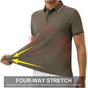 <b>Classic</b> Choice Olive Brown Polo Shirt Soft Cotton Blend Breathable Fabric Comfortable Short Sleeve Everyday Use - Product Image 3